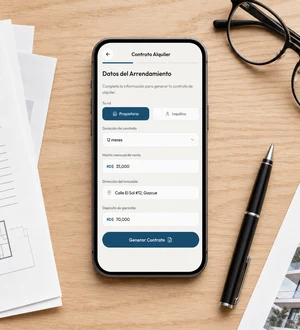 Contrato de alquiler gestionado desde la app Solfica