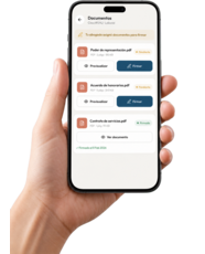 Documentos por firmar en Solfica